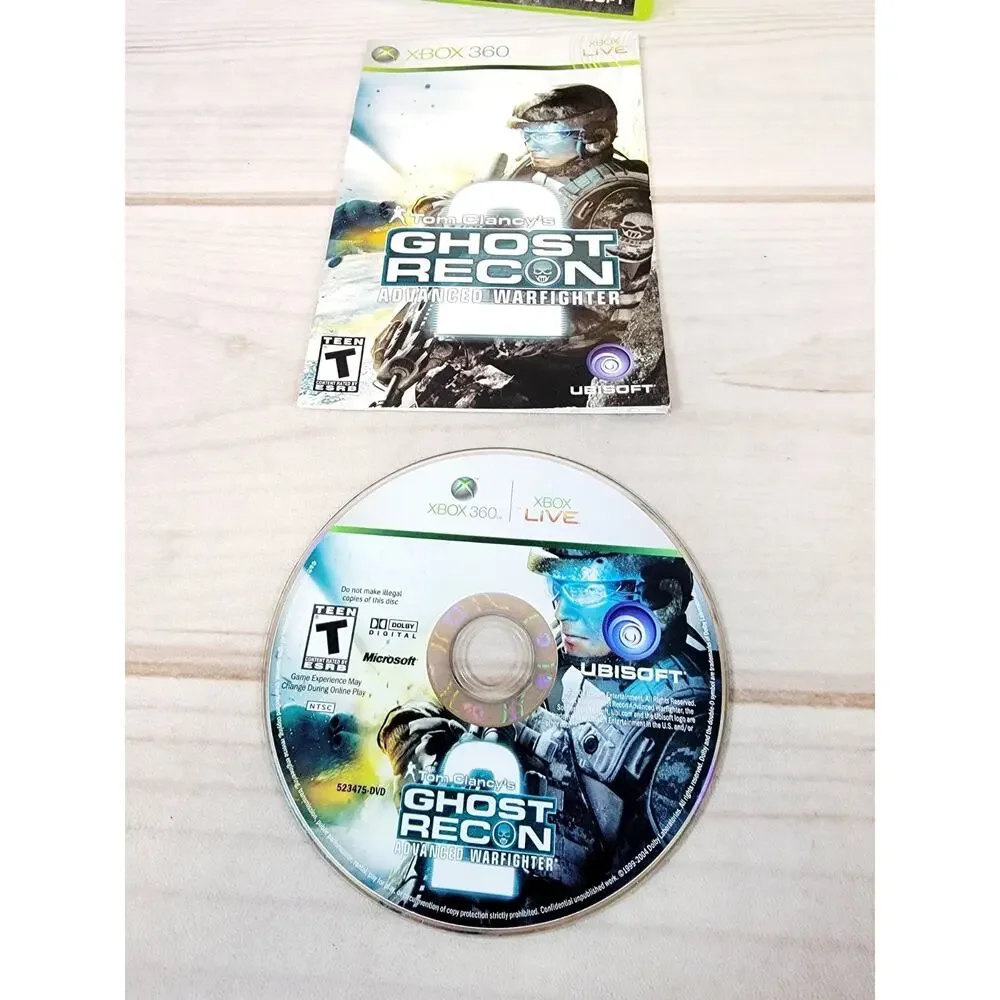 Tom Clancy's Ghost Recon Advanced Warfighter 1 & Splinter Cell Xbox 360 CIB